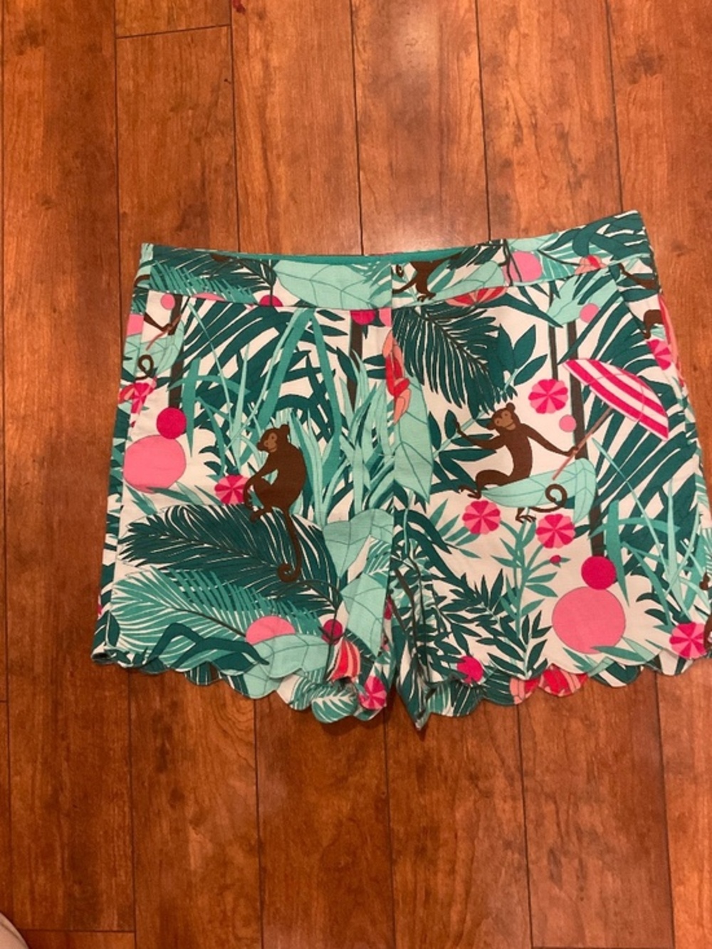 Talbots Pink/Green Shorts Size 16